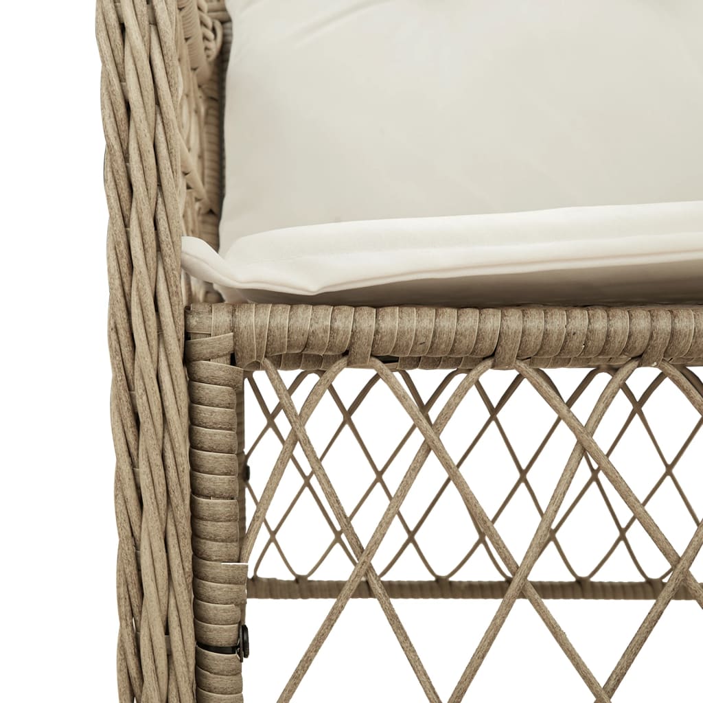 9-Delige Tuinset Met Kussens Poly Rattan