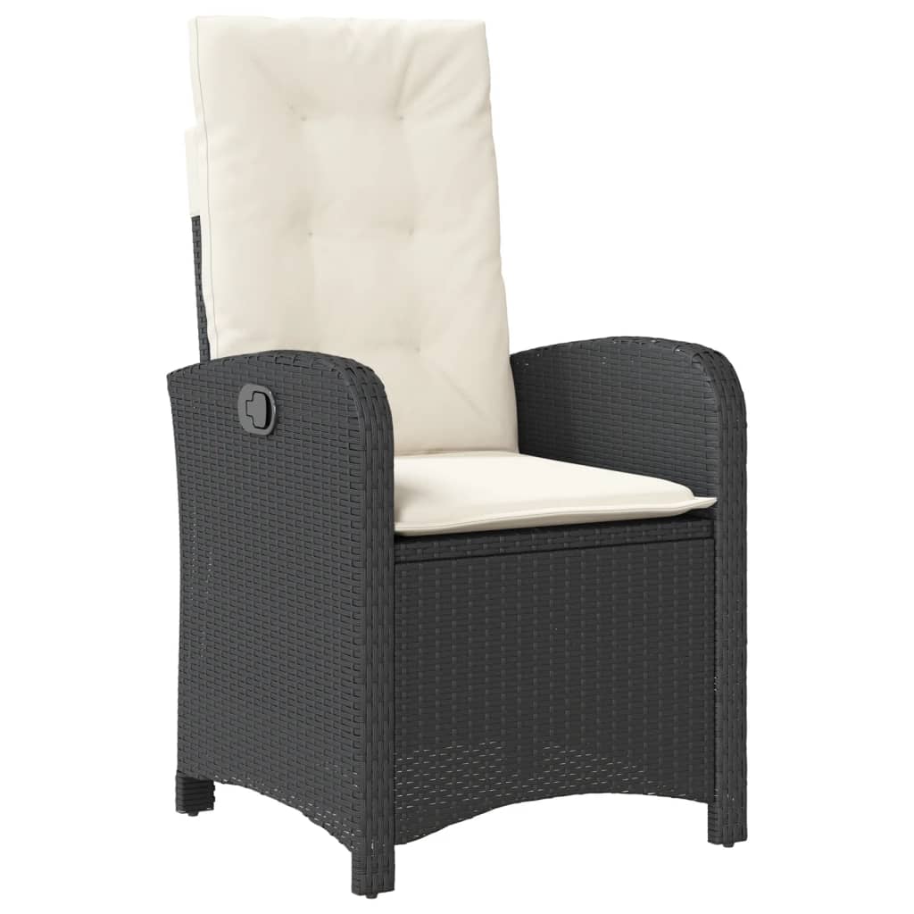 9-Delige Tuinset Poly Rattan Zwart En Crème