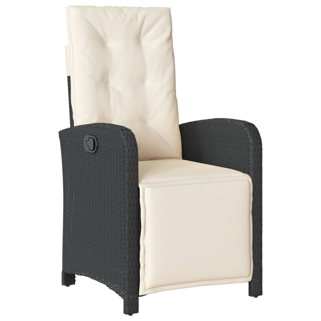 9-Delige Tuinset Poly Rattan Zwart En Crème