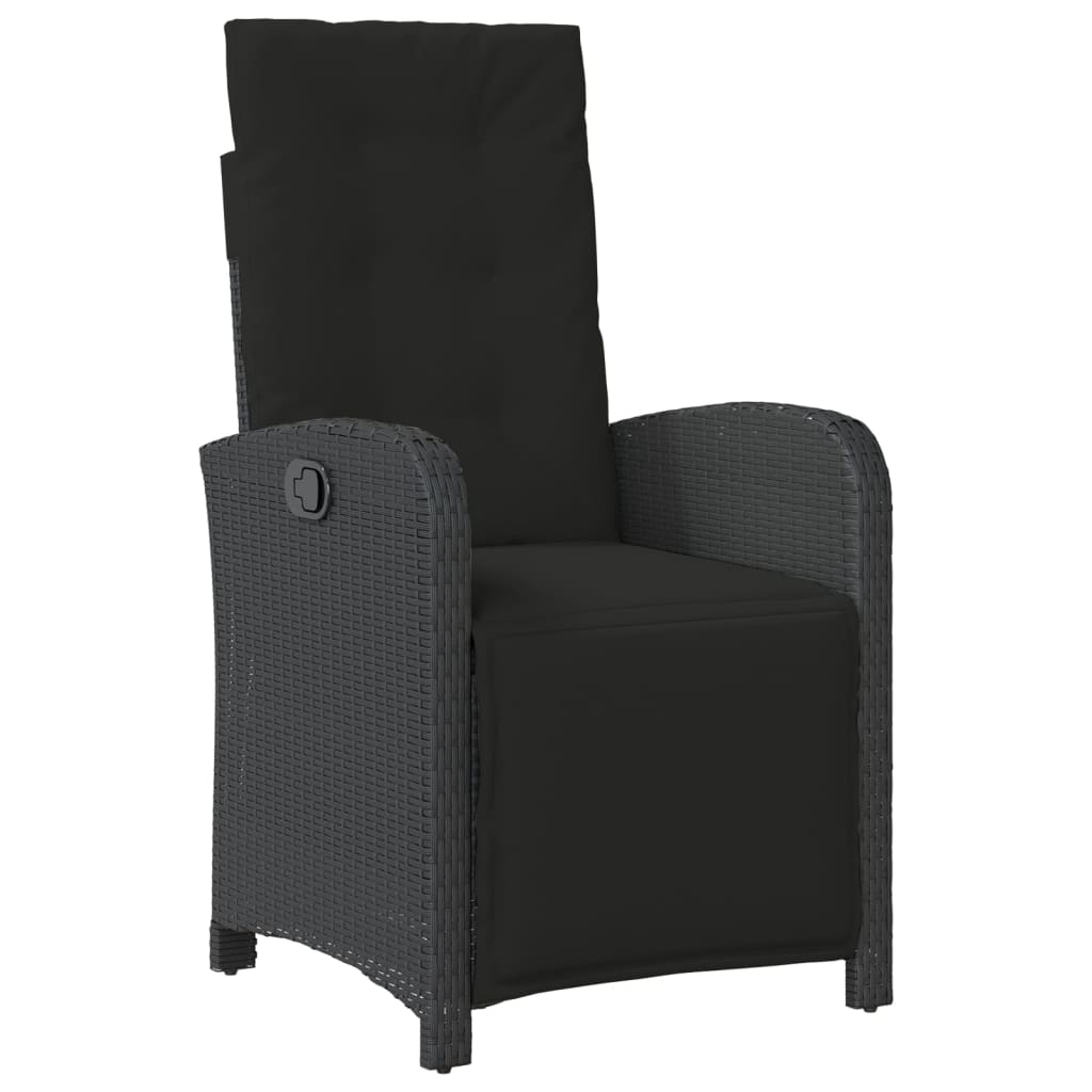 9-Delige Tuinset Poly Rattan Zwart