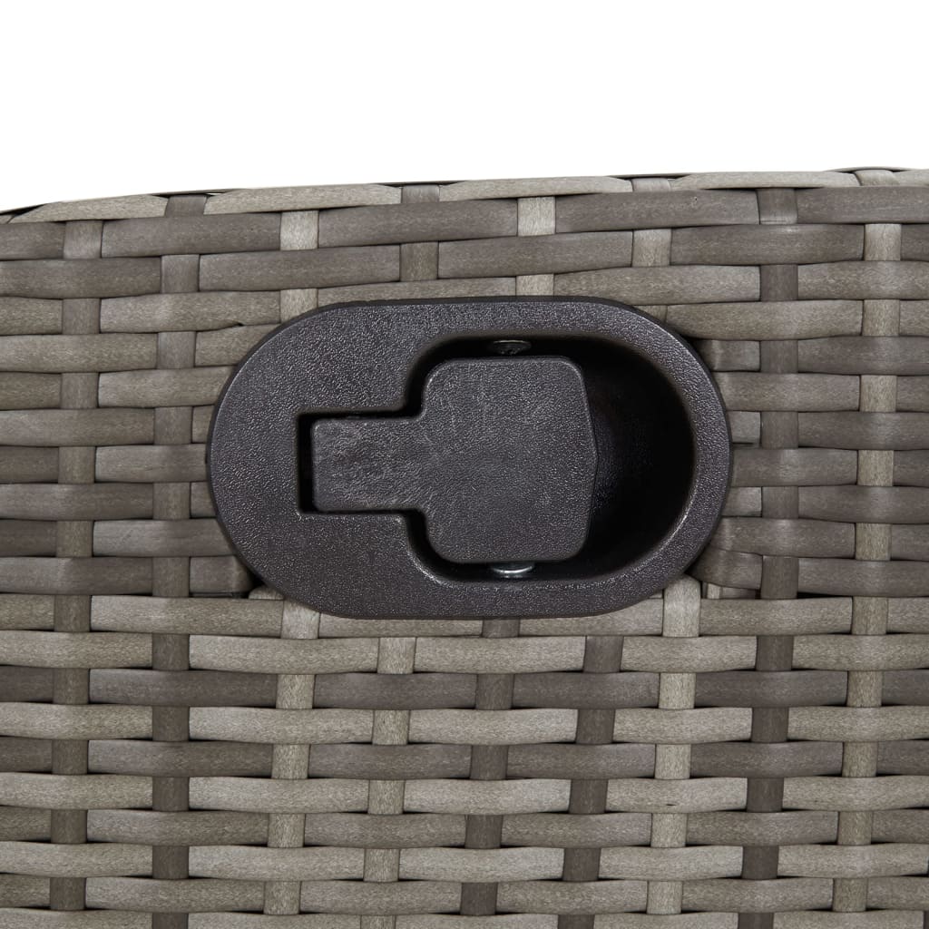 5-Delige Tuinset Met Kussens Poly Rattan Grijs