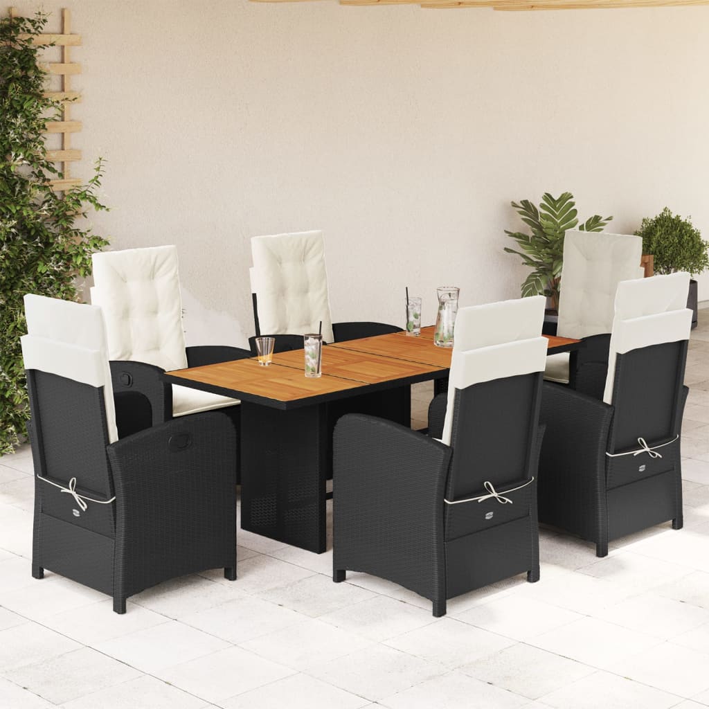 9-Delige Tuinset Met Kussens Poly Rattan