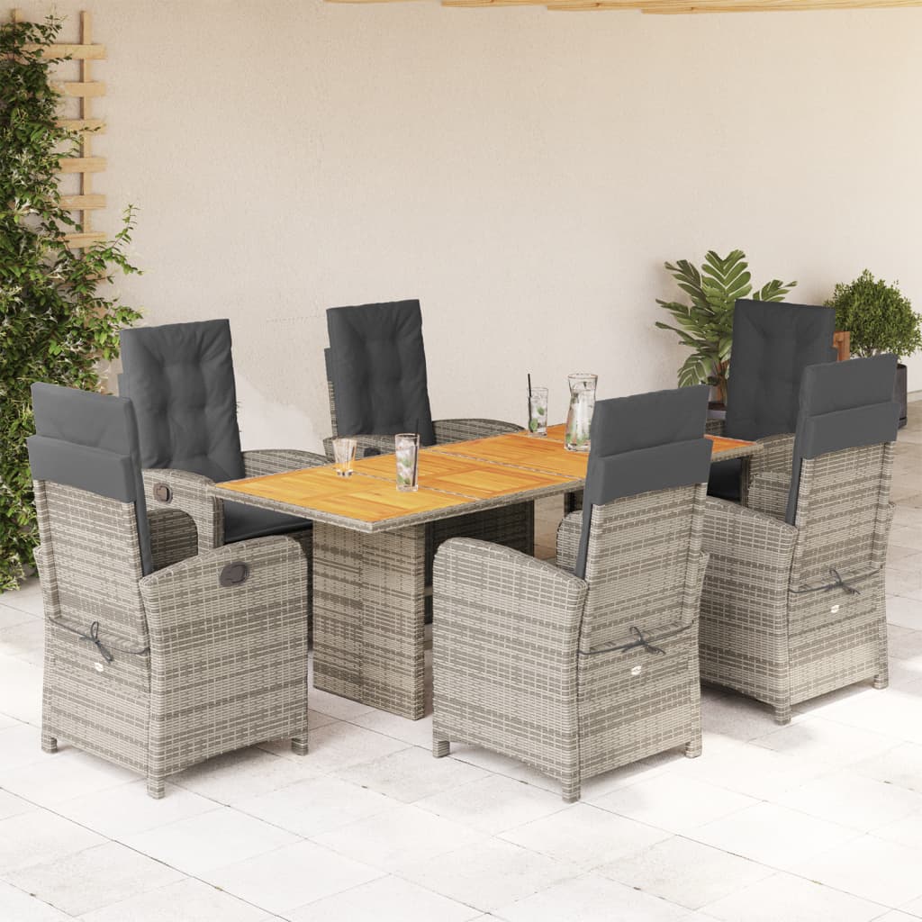 9-Delige Tuinset Met Kussens Poly Rattan