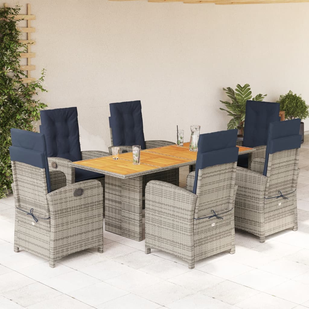 9-Delige Tuinset Met Kussens Poly Rattan