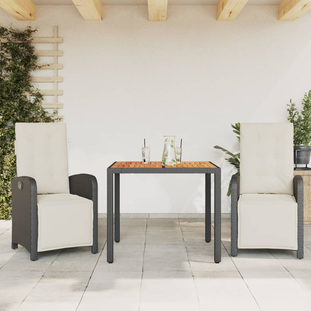 5-Delige Tuinset Met Kussens Poly Rattan