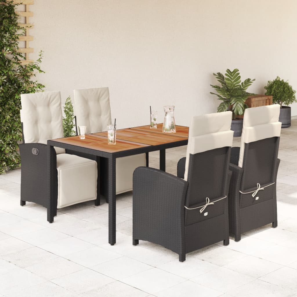 5-Delige Tuinset Met Kussens Poly Rattan
