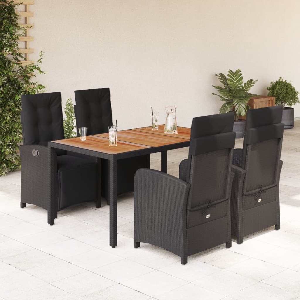 5-Delige Tuinset Met Kussens Poly Rattan