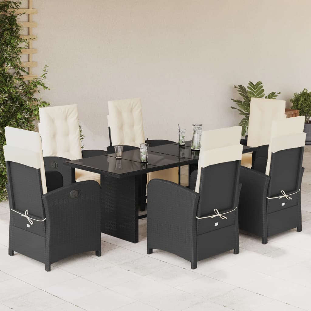9-Delige Tuinset Met Kussens Poly Rattan