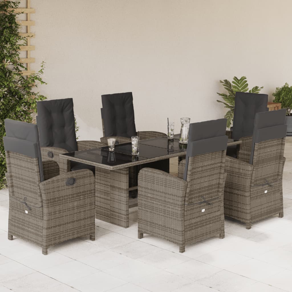 9-Delige Tuinset Met Kussens Poly Rattan