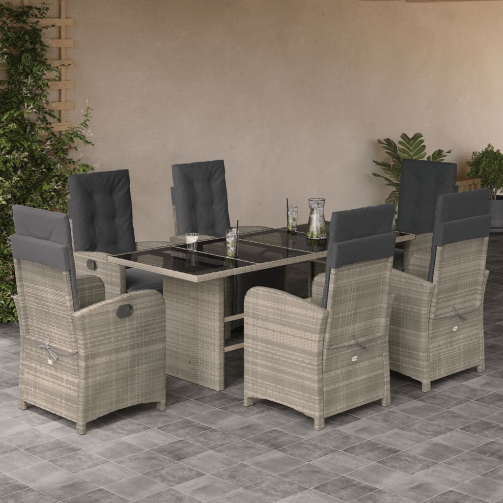 9-Delige Tuinset Met Kussens Poly Rattan