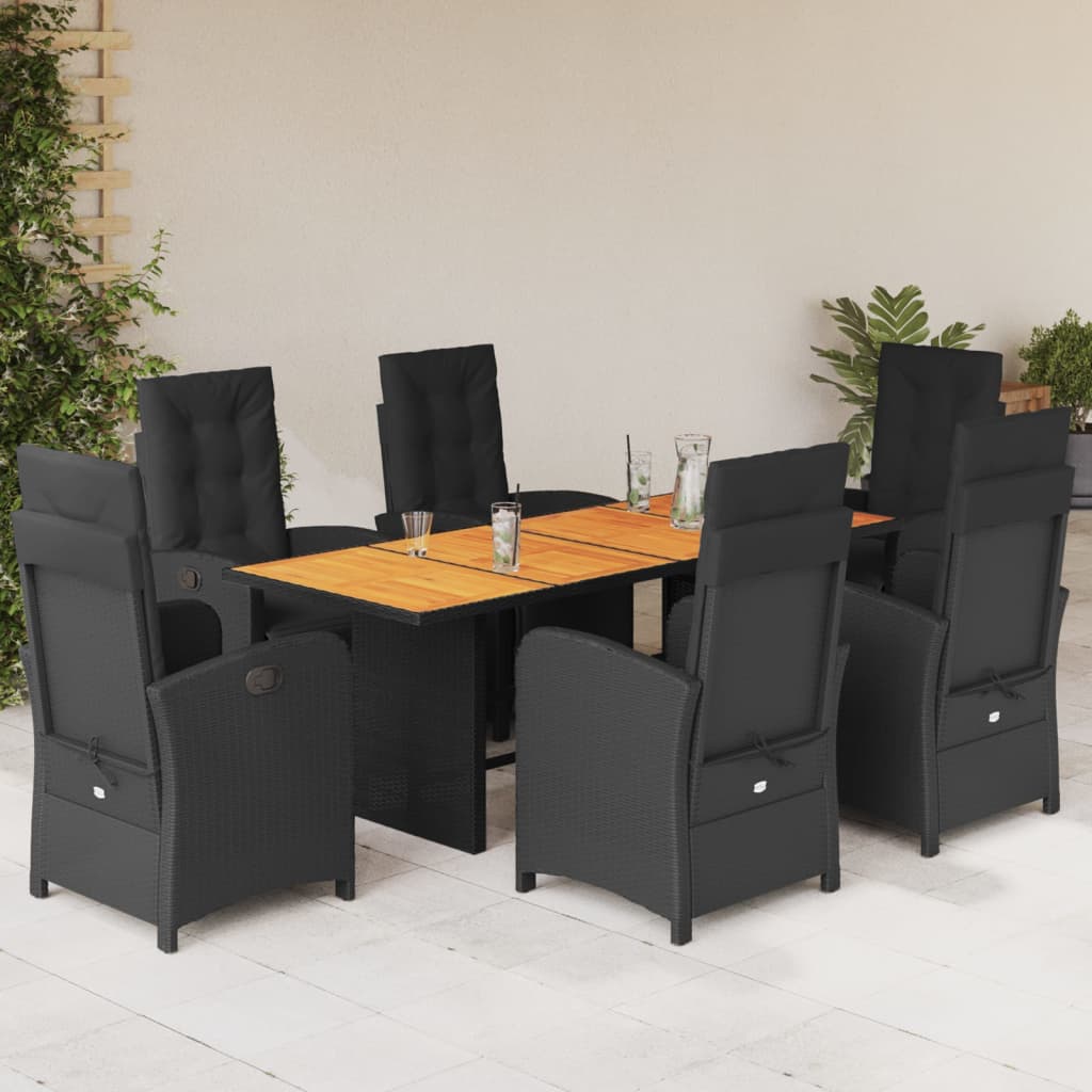 9-Delige Tuinset Met Kussens Poly Rattan