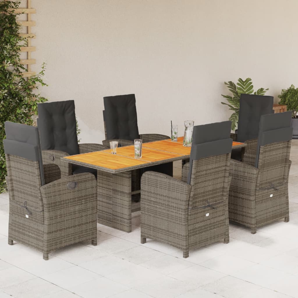 9-Delige Tuinset Met Kussens Poly Rattan
