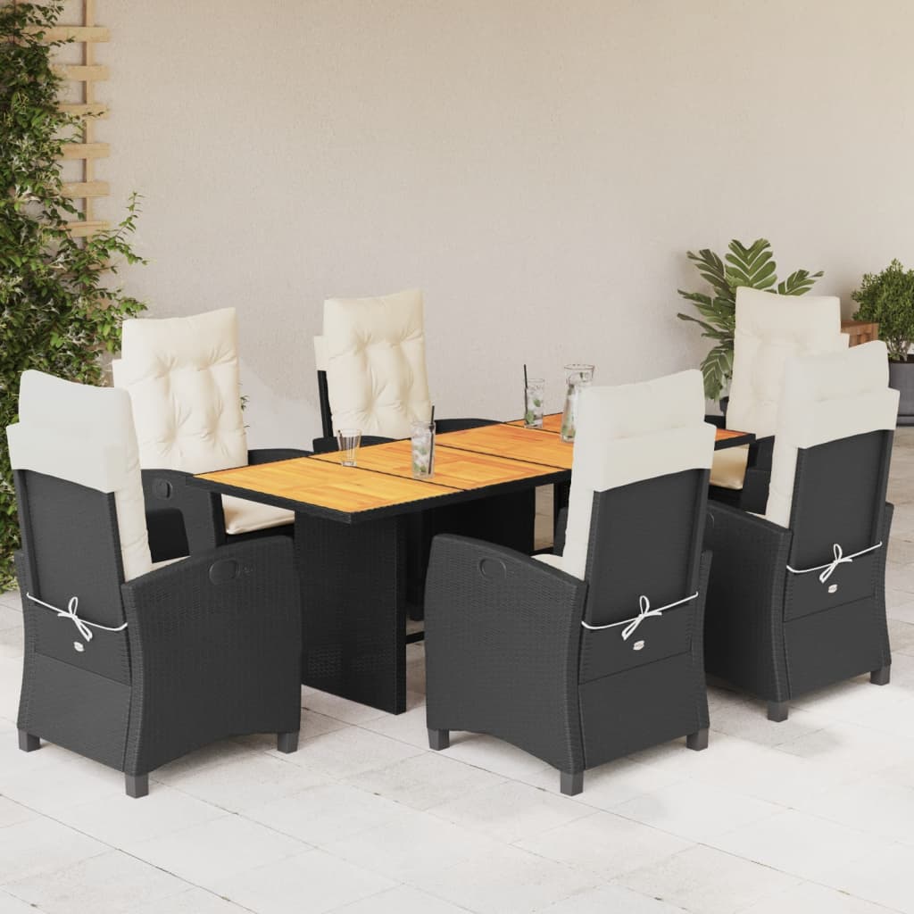 9-Delige Tuinset Met Kussens Poly Rattan