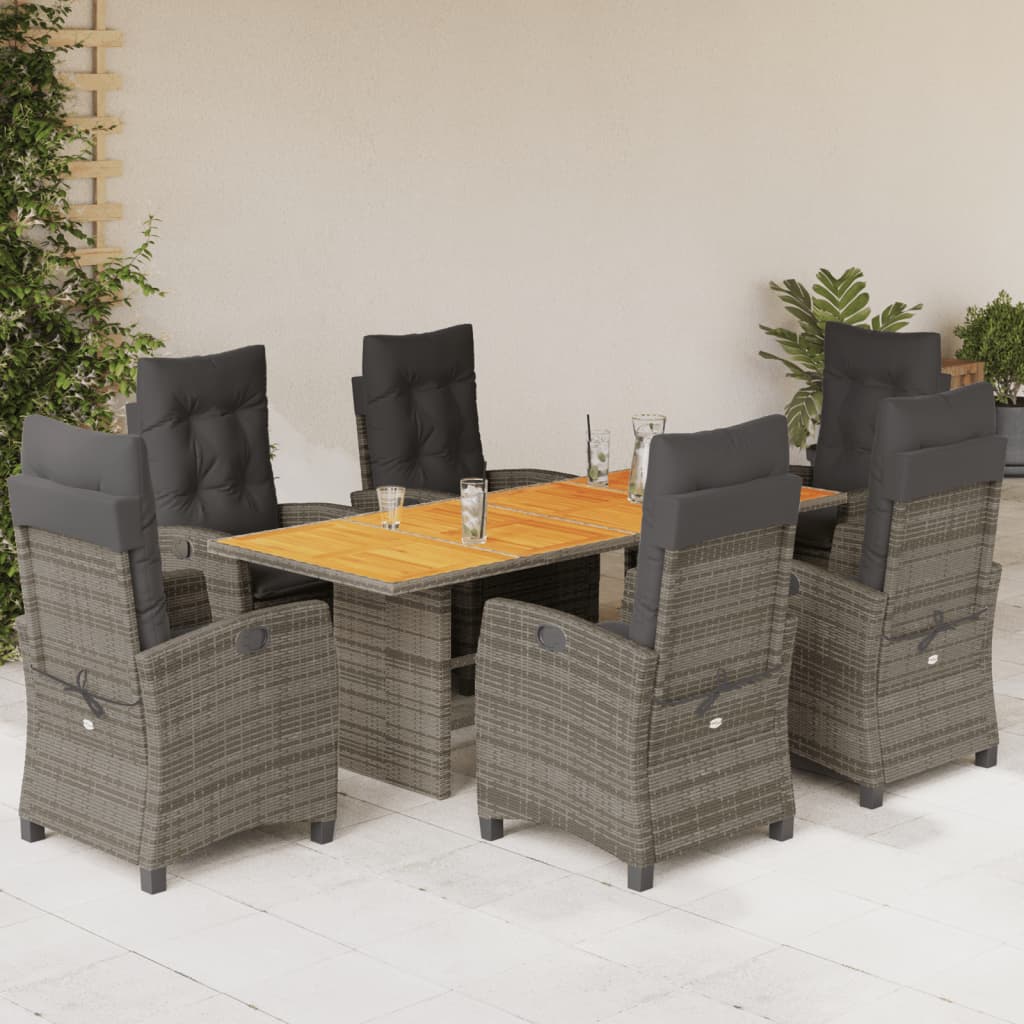 9-Delige Tuinset Met Kussens Poly Rattan