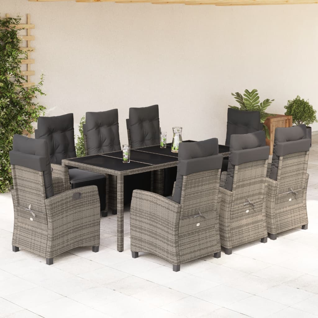 5-Delige Tuinset Met Kussens Poly Rattan