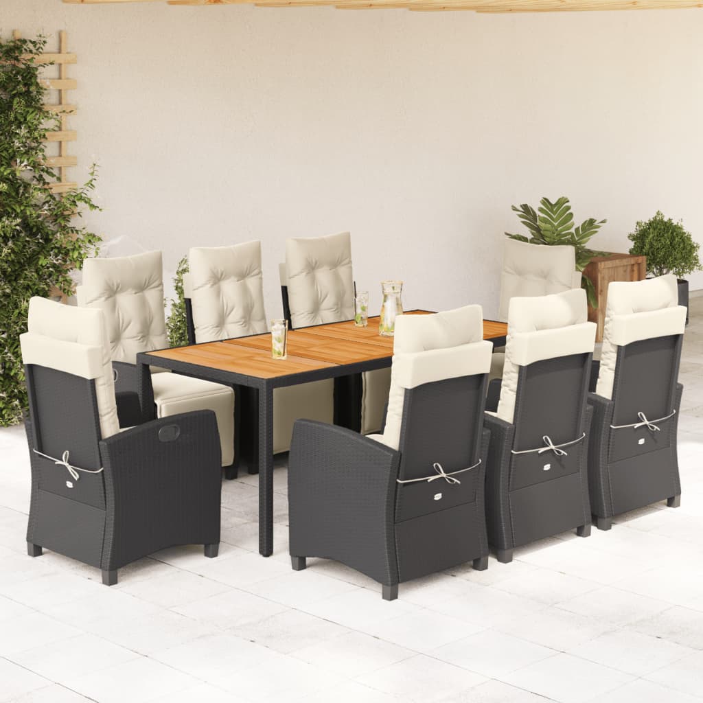 7-Delige Tuinset Met Kussens Poly Rattan