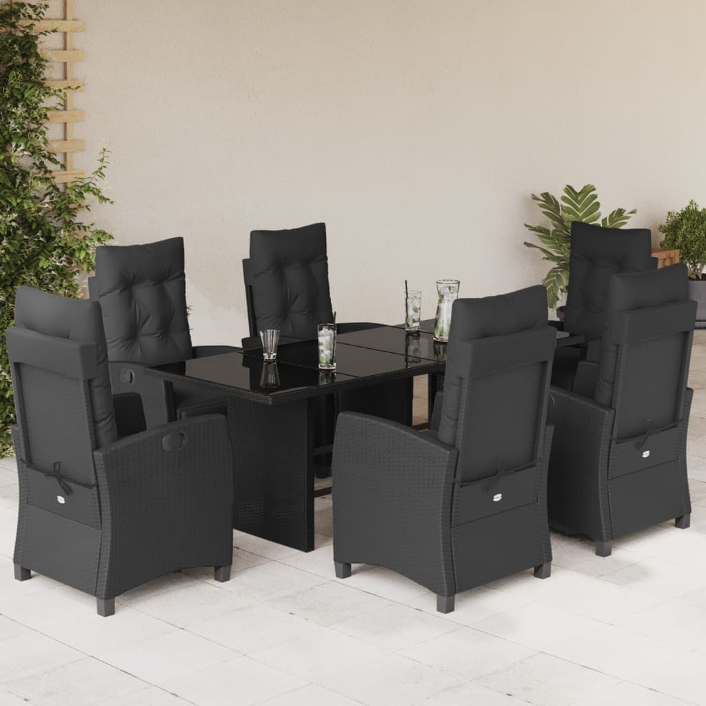 7-Delige Tuinset Met Kussens Poly Rattan