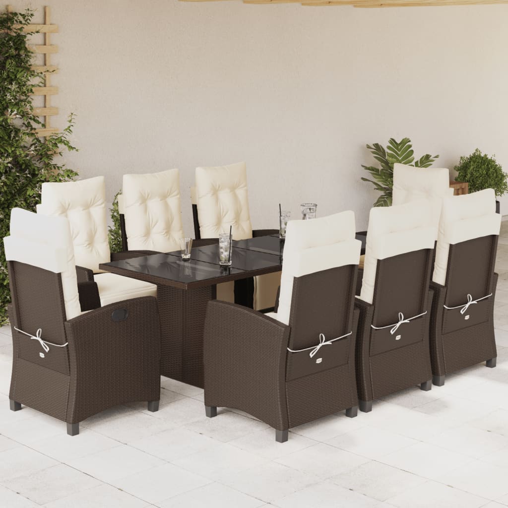 7-Delige Tuinset Met Kussens Poly Rattan