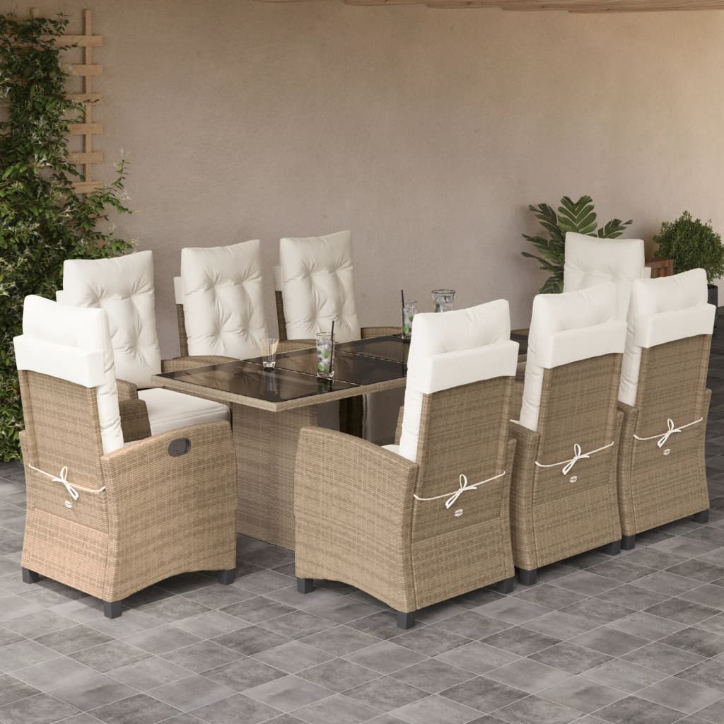 7-Delige Tuinset Met Kussens Poly Rattan