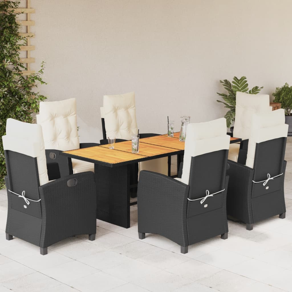 7-Delige Tuinset Met Kussens Poly Rattan