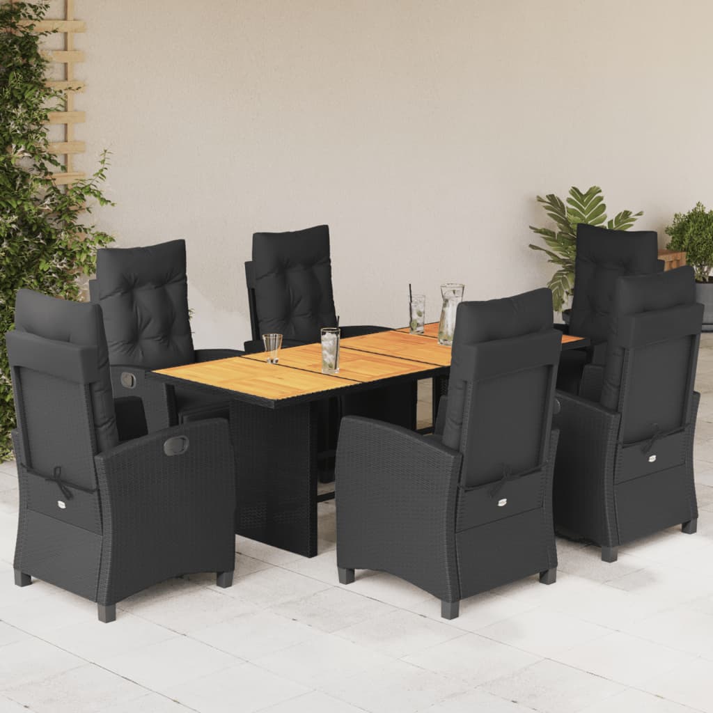 7-Delige Tuinset Met Kussens Poly Rattan