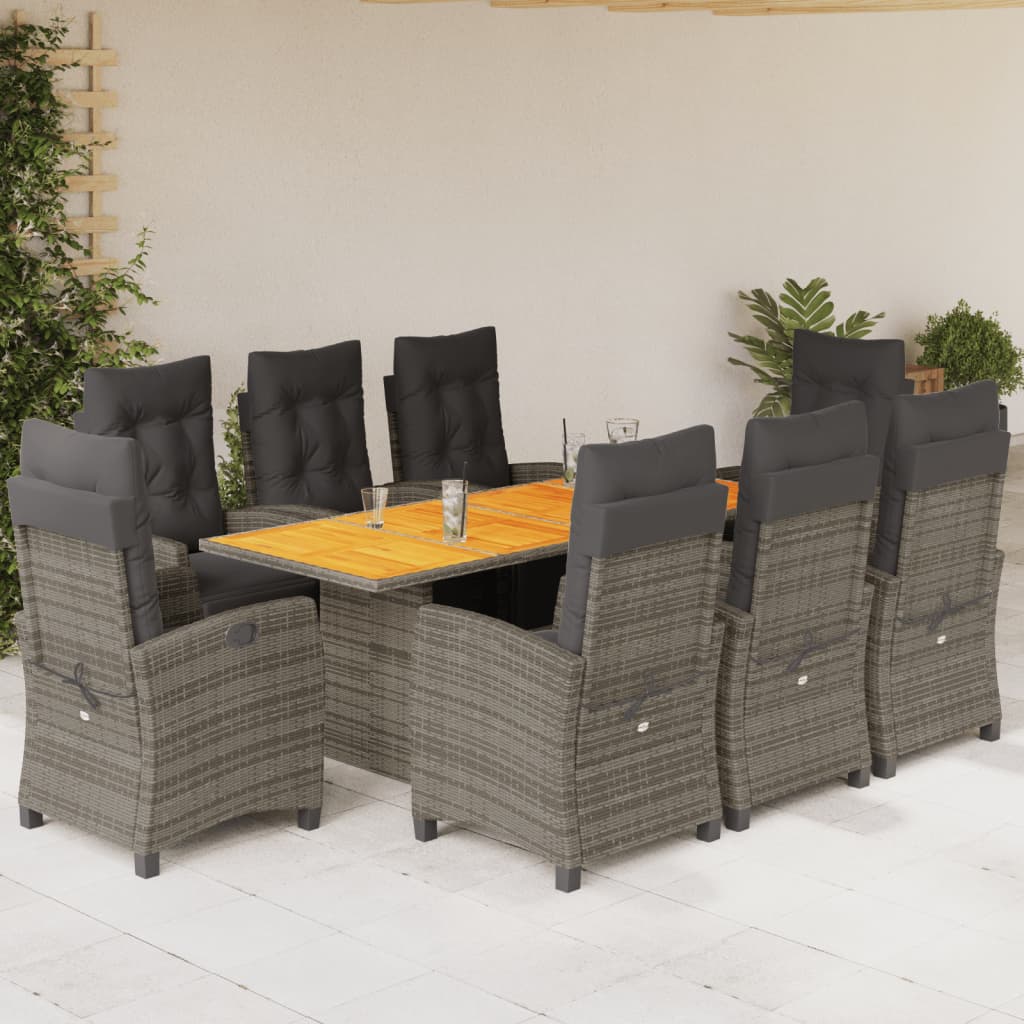 7-Delige Tuinset Met Kussens Poly Rattan