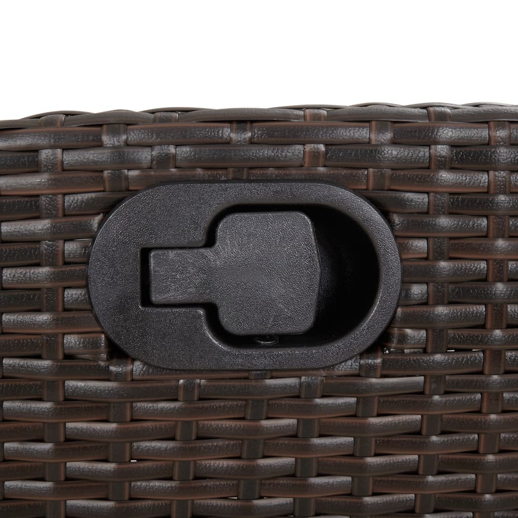 5-Delige Tuinset Met Kussens Poly Rattan Bruin