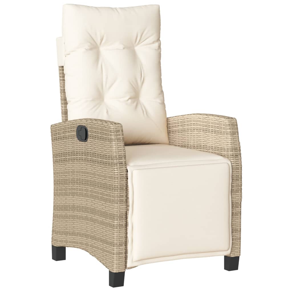 5-Delige Tuinset Met Kussens Poly Rattan Beige