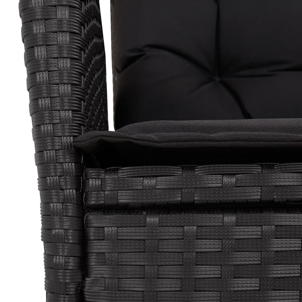 7-Delige Tuinset Met Kussens Poly Rattan