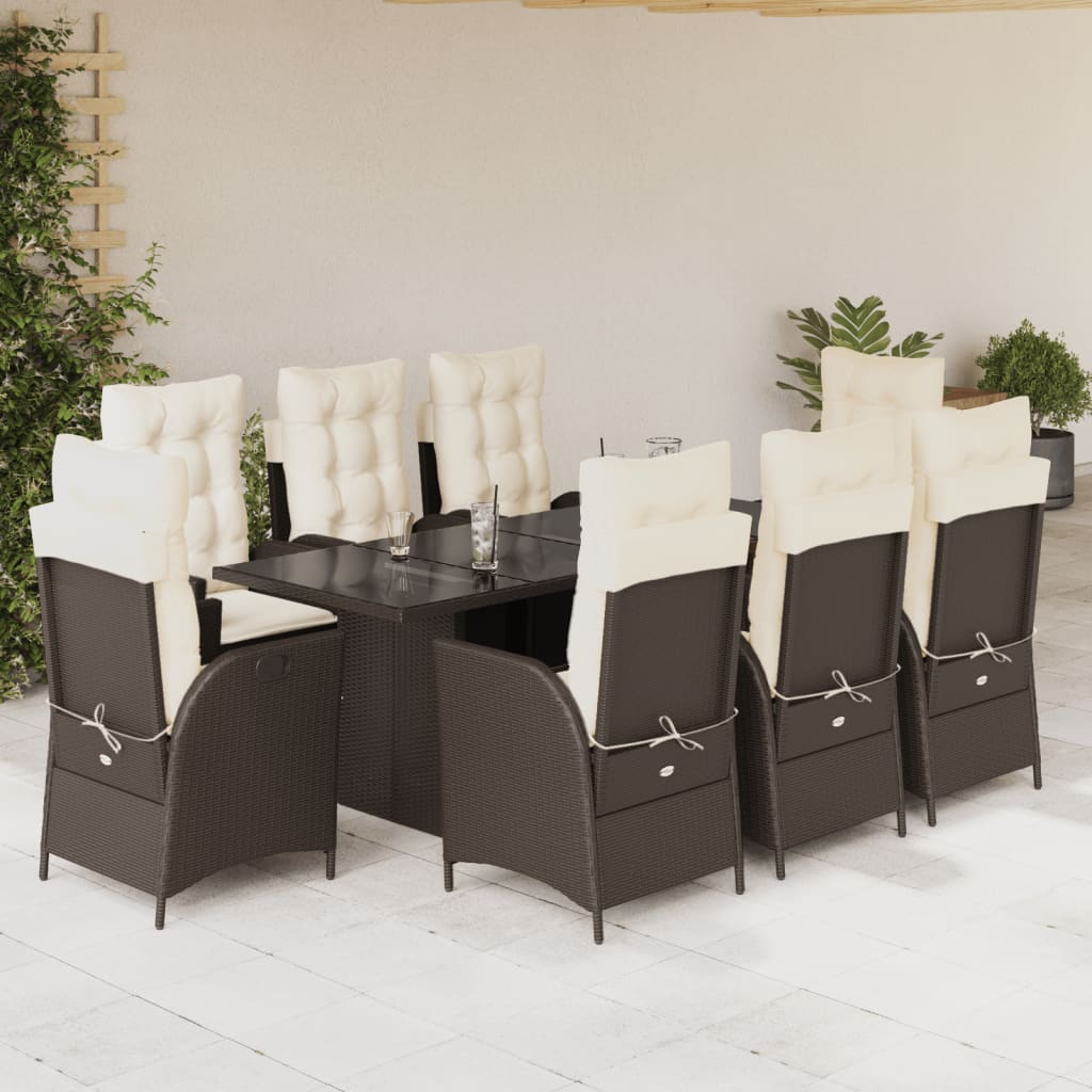 7-Delige Tuinset Met Kussens Poly Rattan