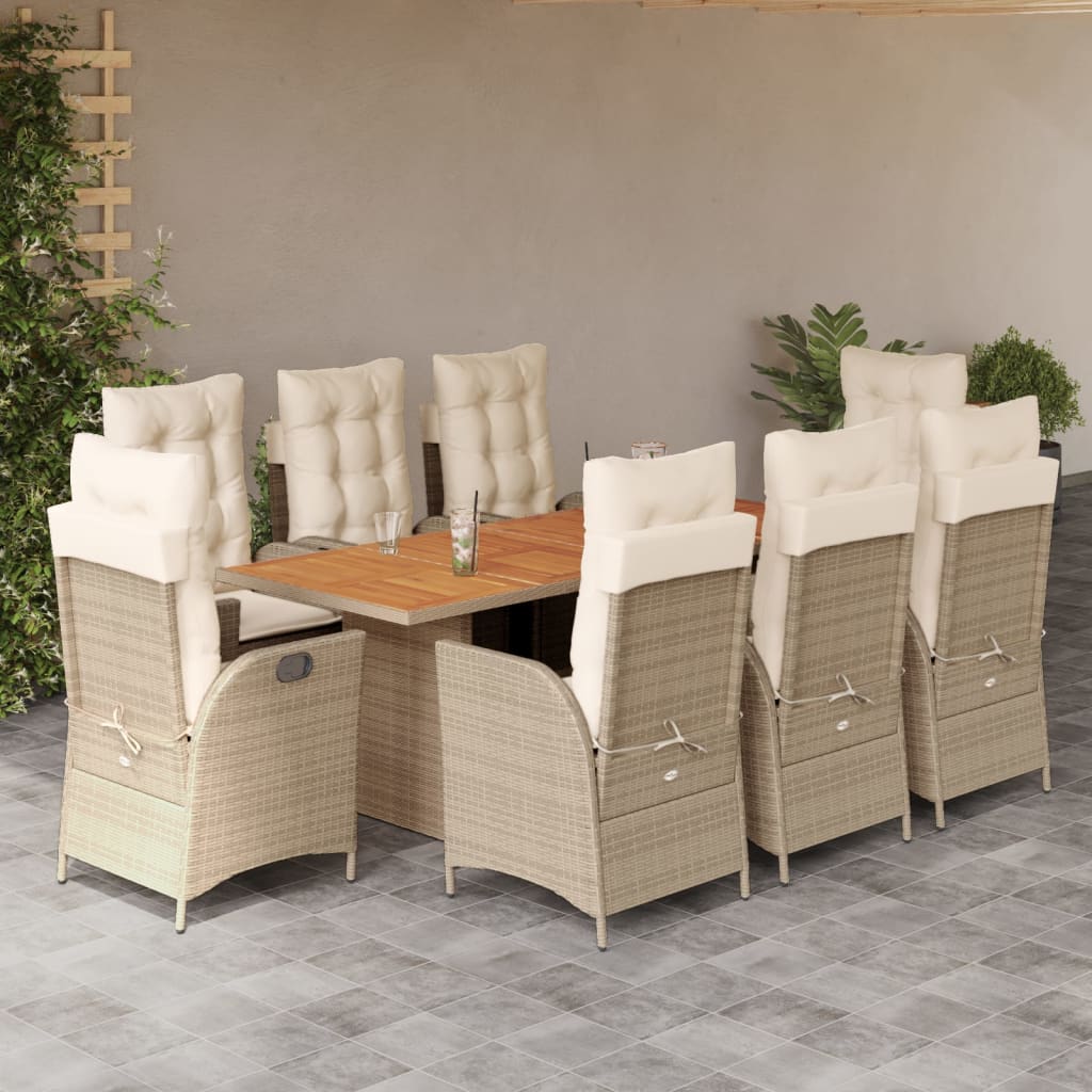 7-Delige Tuinset Met Kussens Poly Rattan
