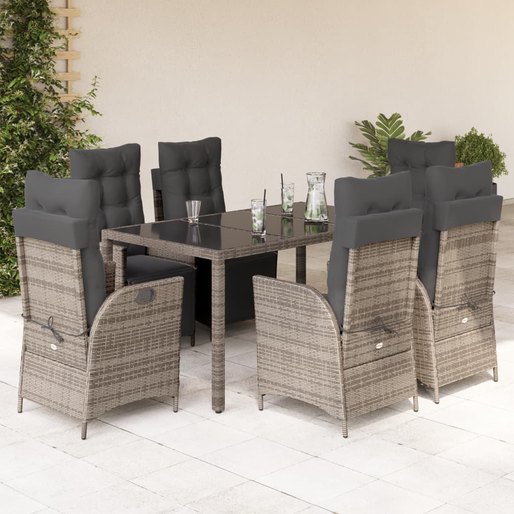 5-Delige Tuinset Met Kussens Poly Rattan