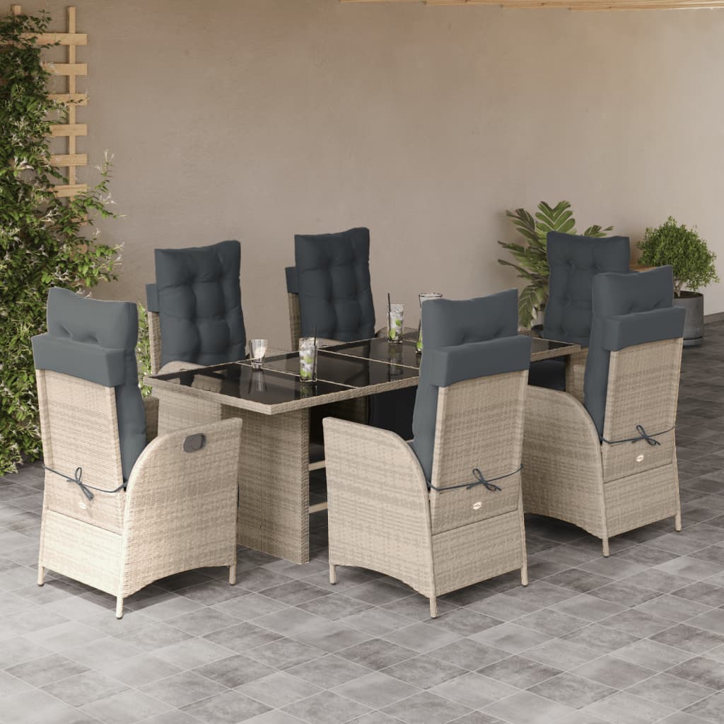 9-Delige Tuinset Met Kussens Poly Rattan