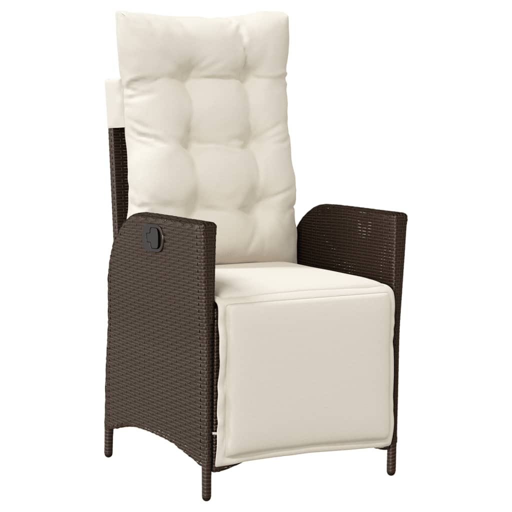 5-Delige Tuinset Met Kussens Poly Rattan Bruin