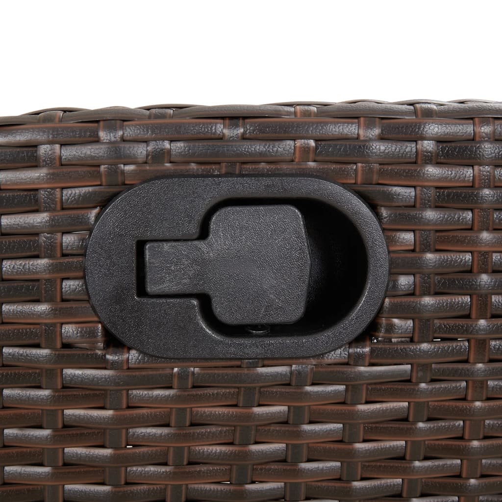 5-Delige Tuinset Met Kussens Poly Rattan Bruin