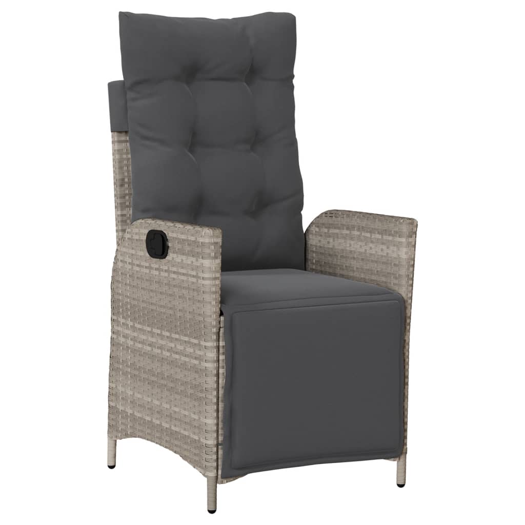 7-Delige Tuinset Met Kussens Poly Rattan Grijs