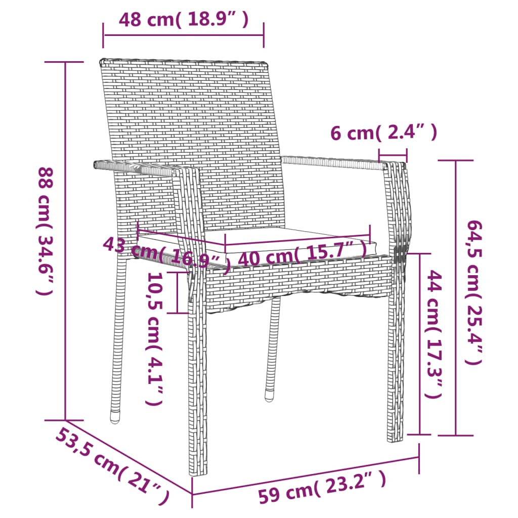 9-Delige Tuinset Poly Rattan