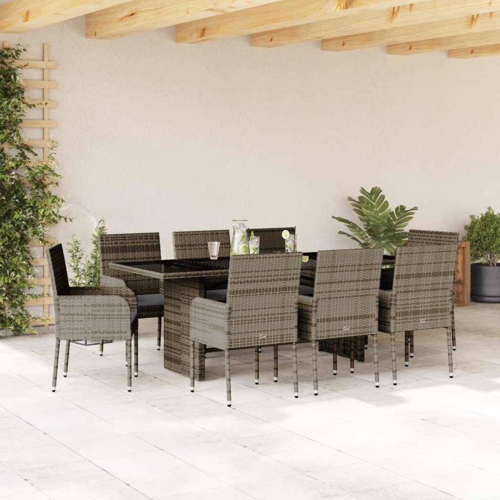 7-Delige Tuinset Met Kussens Poly Rattan