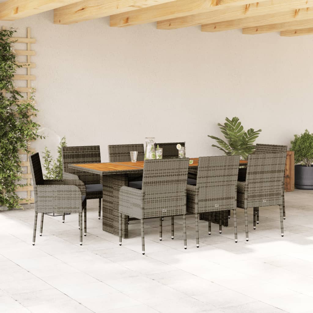 7-Delige Tuinset Met Kussens Poly Rattan