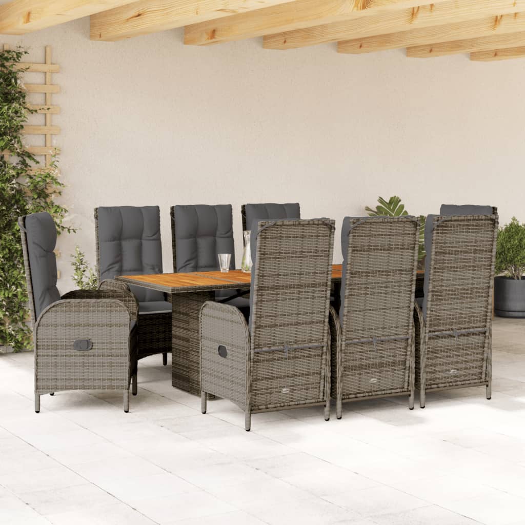 7-Delige Tuinset Met Kussens Poly Rattan