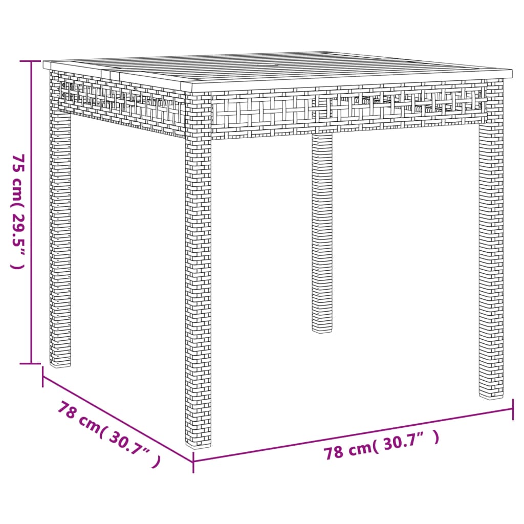 5-Delige Tuinset Met Kussens Poly Rattan Zwart