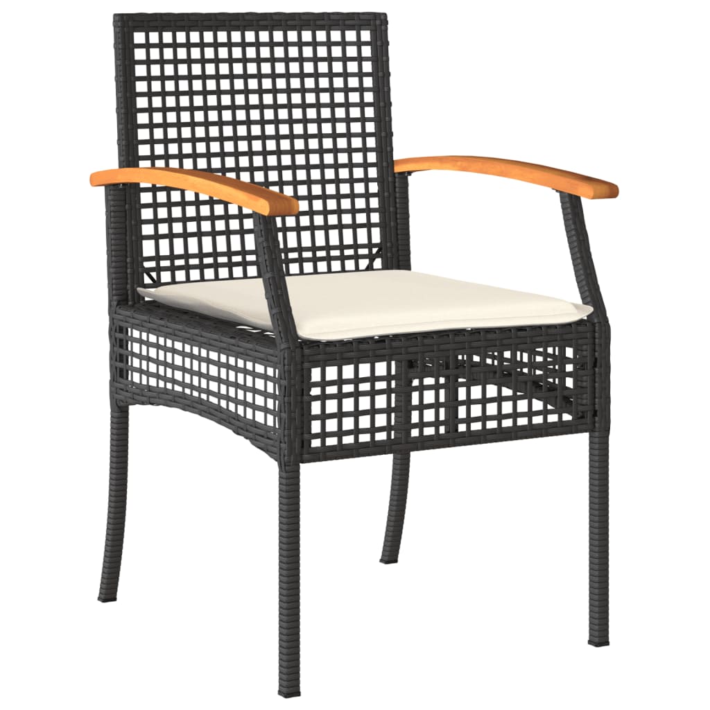 9-Delige Tuinset Poly Rattan Zwart