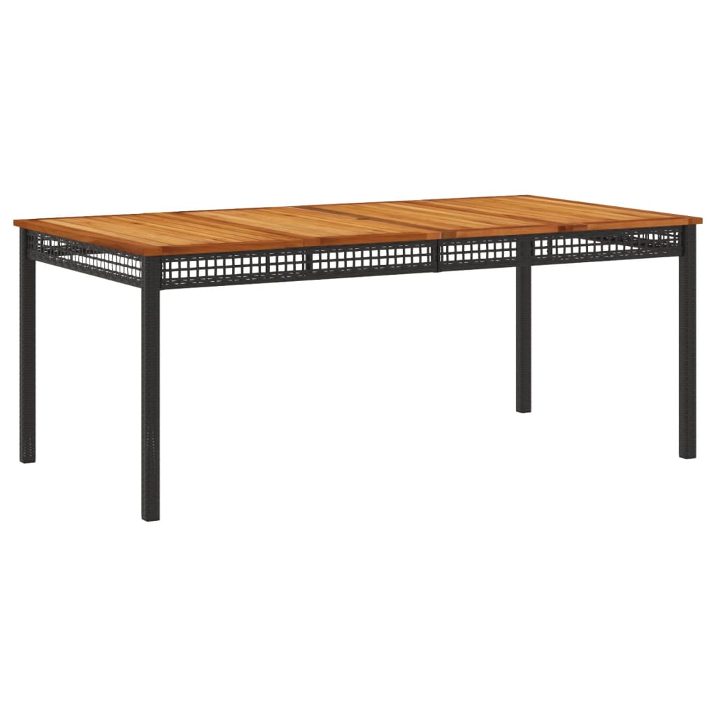 9-Delige Tuinset Poly Rattan Zwart