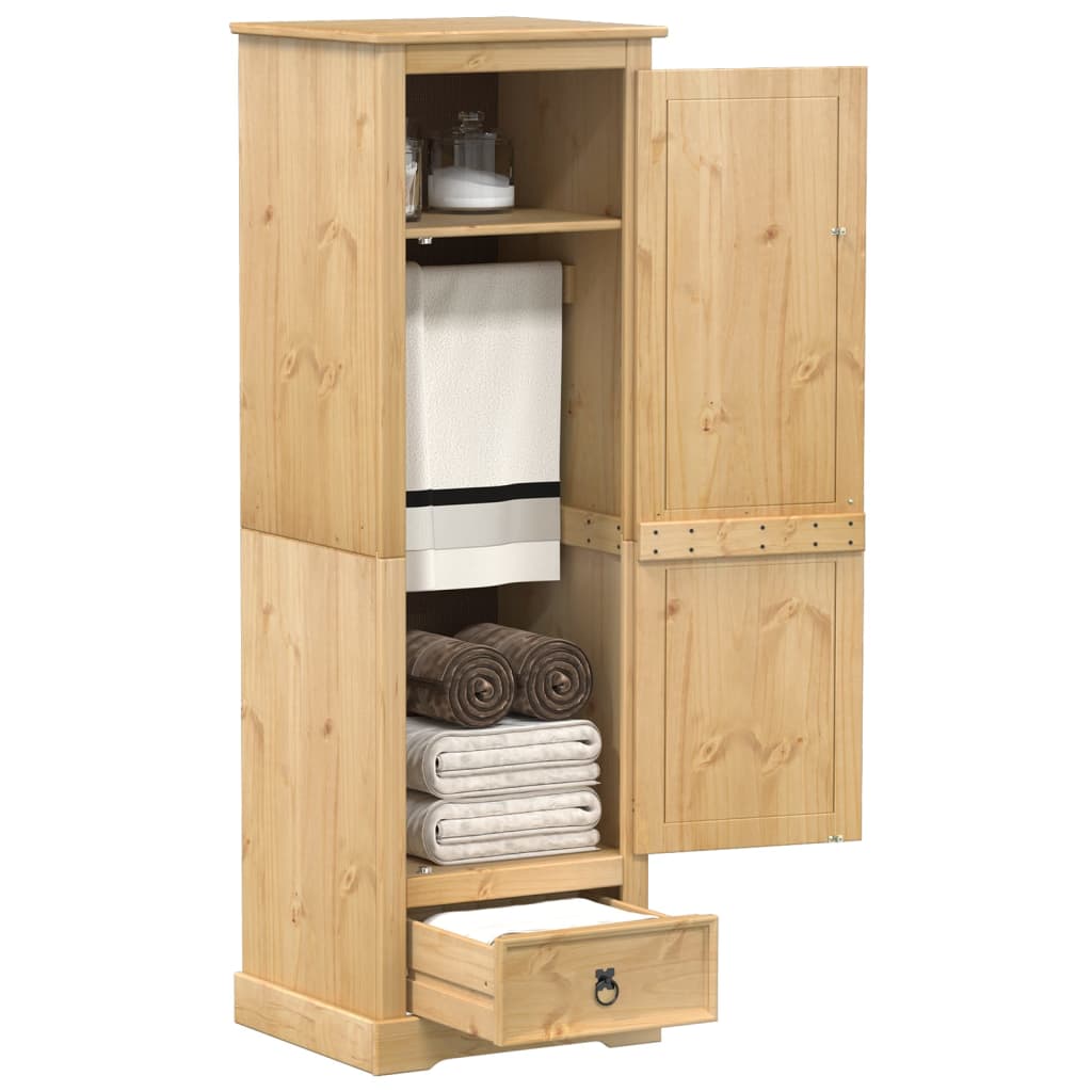 Kasten Met Lade 55 X 50 X 170 Cm Massief Grenenhout