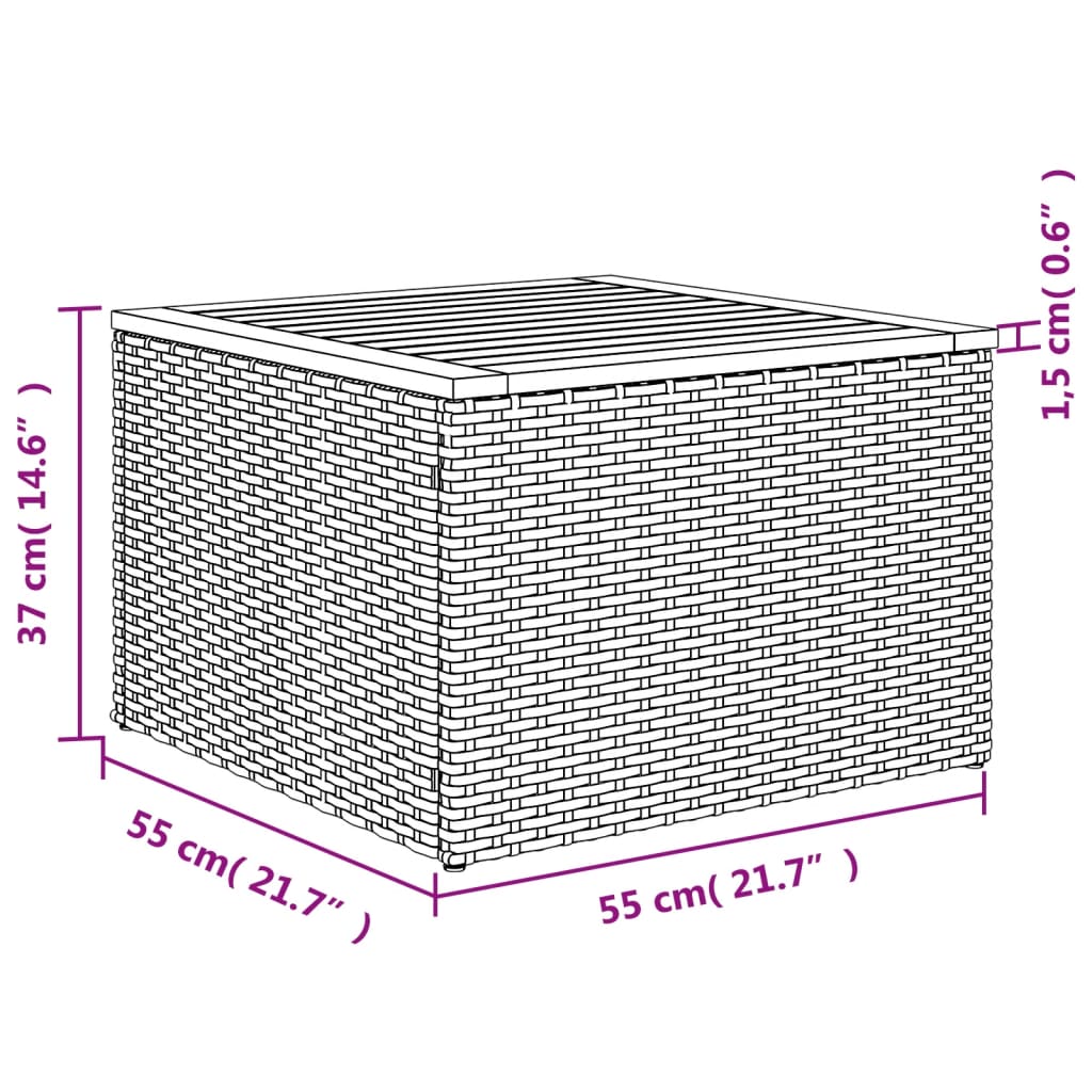 11-Delige Tuinset Met Kussens Poly Rattan