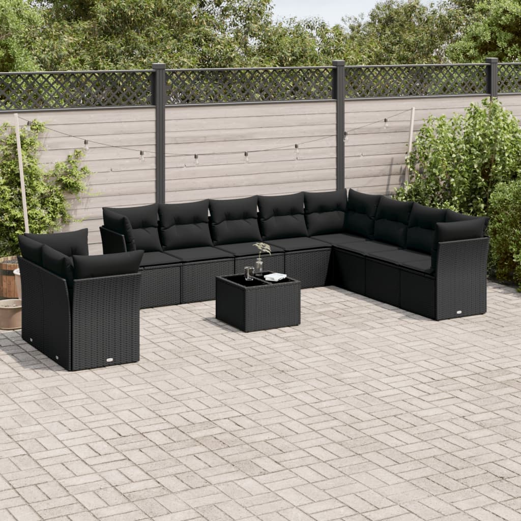 1 Tuinset Met Kussens Poly Rattan
