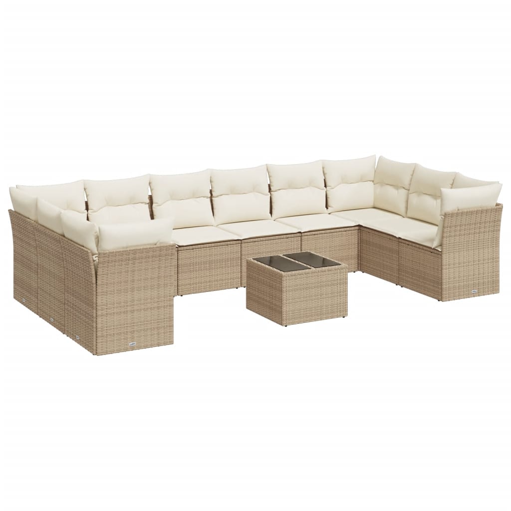 1 Tuinset Met Kussens Poly Rattan