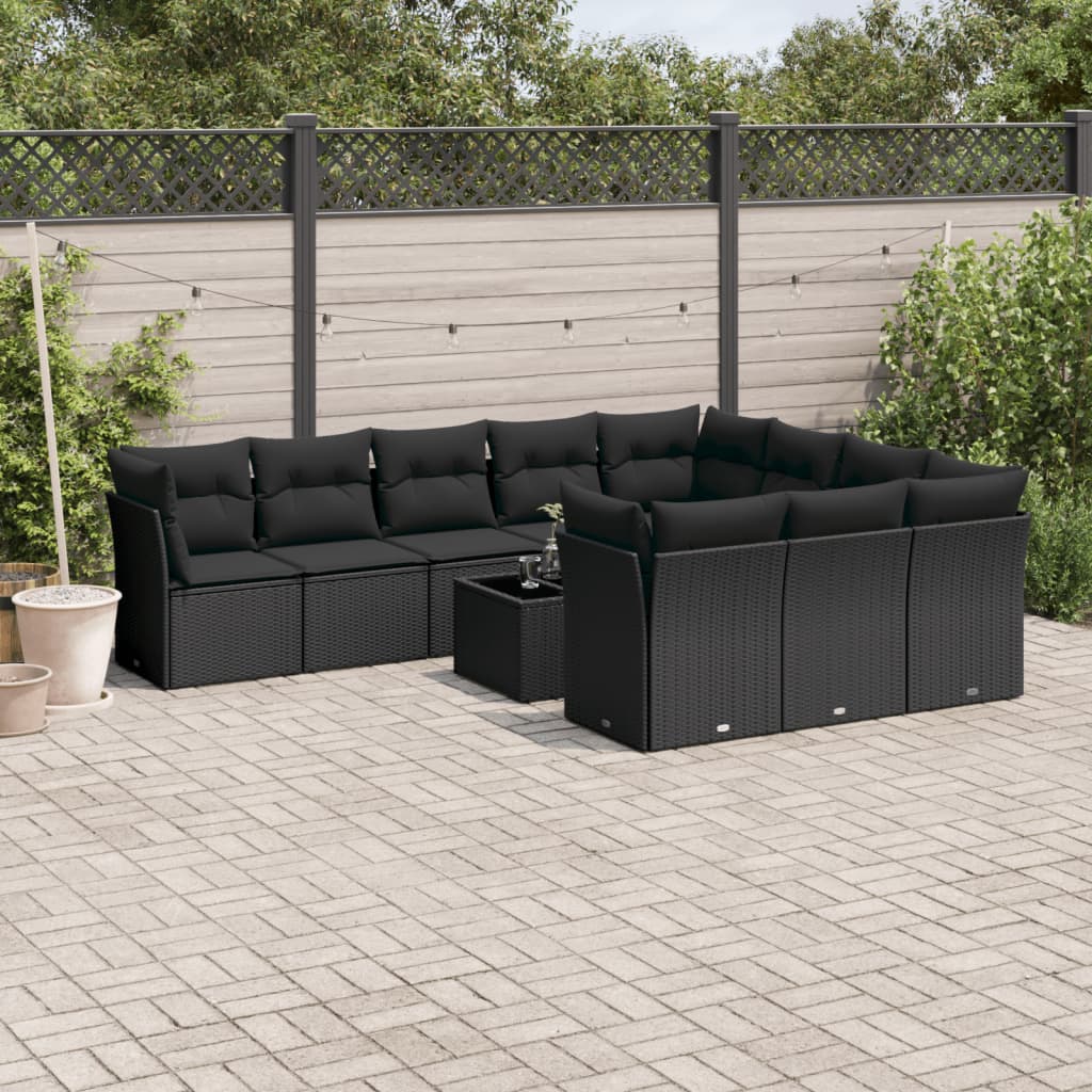 1 Tuinset Met Kussens Poly Rattan
