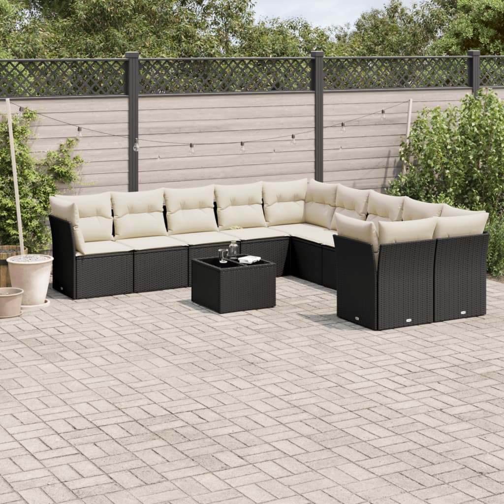 1 Tuinset Met Kussens Poly Rattan