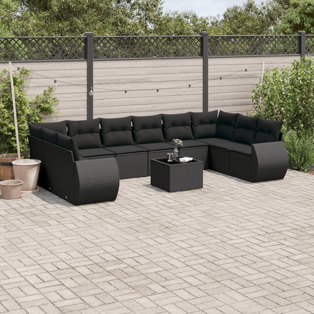 1 Tuinset Met Kussens Poly Rattan